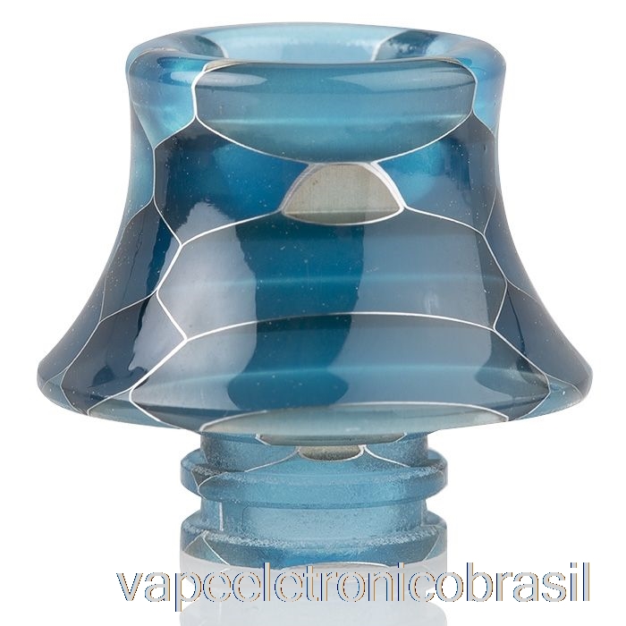 Vape Eletronico 510 Cone De Resina De Pele De Cobra Ponta De Gotejamento Azul Claro